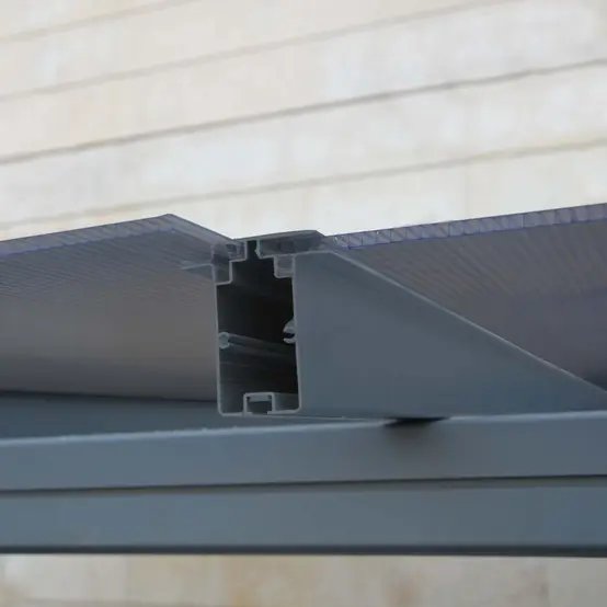 Carport polycarbonate aluminium gris anthracite – PALRAM photo 2