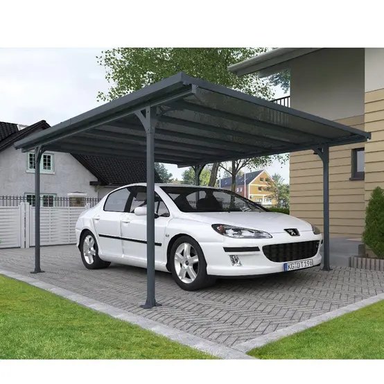 Carport polycarbonate aluminium gris anthracite – PALRAM photo 4