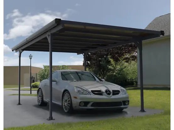 Carport polycarbonate aluminium gris anthracite – PALRAM photo 7