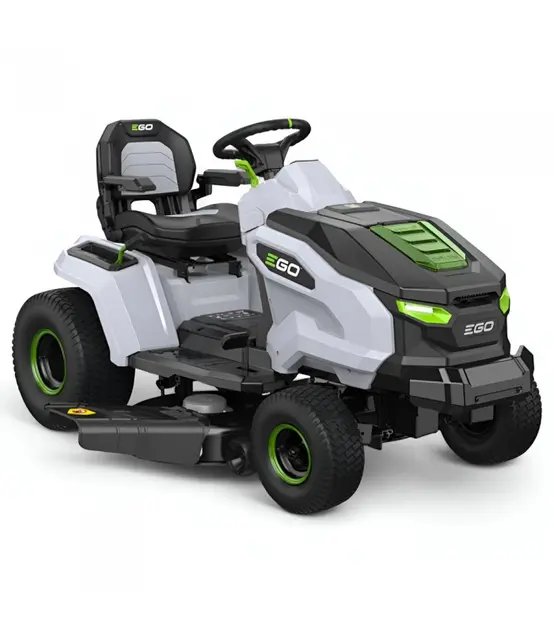 Tondeuse électrique autoportée avec pack batteries 15 Ah et chargeur mural, coupe mulching 107 cm - EGO TR4201E photo 2