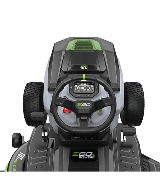 Tondeuse électrique autoportée avec pack batteries 15 Ah et chargeur mural, coupe mulching 107 cm - EGO TR4201E photo 4