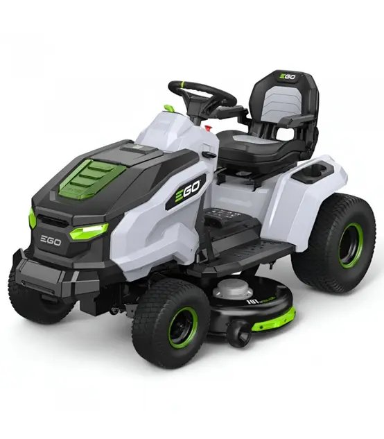 Tondeuse électrique autoportée avec pack batteries 15 Ah et chargeur mural, coupe mulching 107 cm - EGO TR4201E photo 6