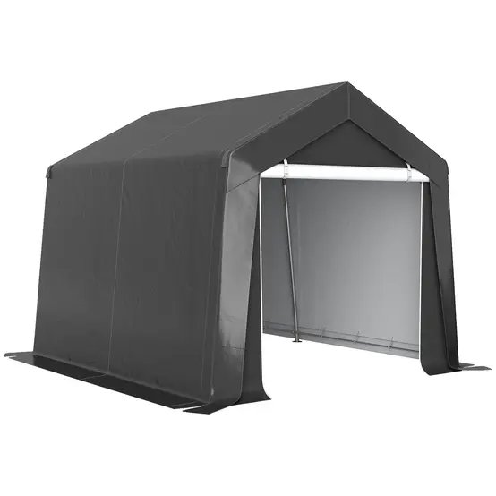 Garage tente PE 3 x 3 m gris foncé abri extérieur étanche pour moto et matériel - ComfortXL Outdoor Living