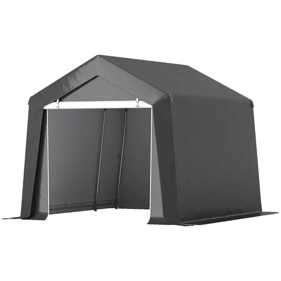 Garage tente PE 3 x 3 m gris foncé abri extérieur étanche pour moto et matériel - ComfortXL Outdoor Living photo 2