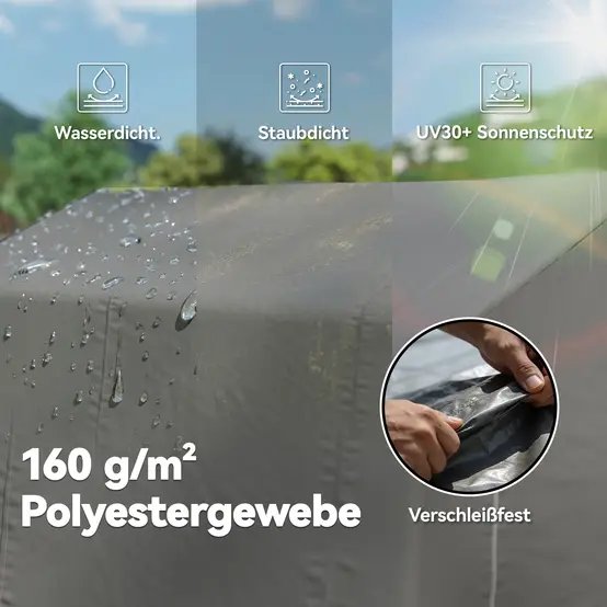 Tente garage polyester 190 x 230 cm gris foncé pour vélos et outils protection UV - ComfortXL Outdoor Living photo 7