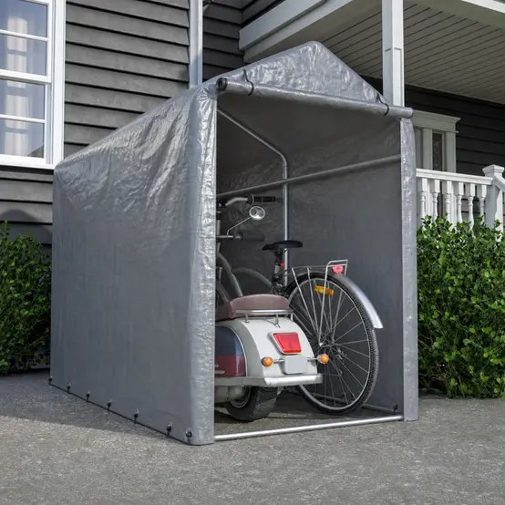 Abri vélo extérieur PE 100 x 187 x 160 cm avec cadre acier galvanisé étanche UV - ComfortXL Outdoor Living