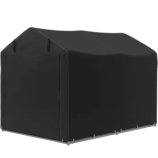 Tente garage PE noire 220 x 157 x 165 cm pour vélos moto et outils porte enroulable - ComfortXL Outdoor Living photo 2