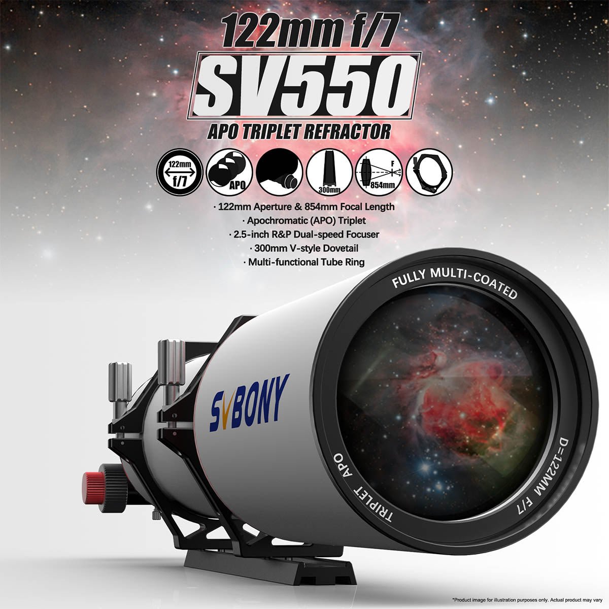 Télescope apo 122mm f7 sv550 svbony photo 5