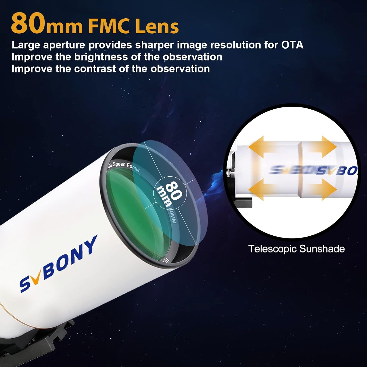Lunette 80mm f7 ed svbony photo 4